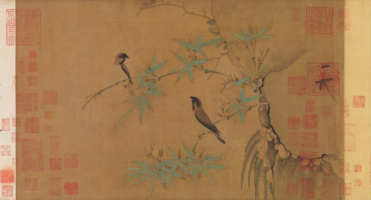 Finker og bambus, begyndelsen af 1100-tallet. af Emperor Huizong