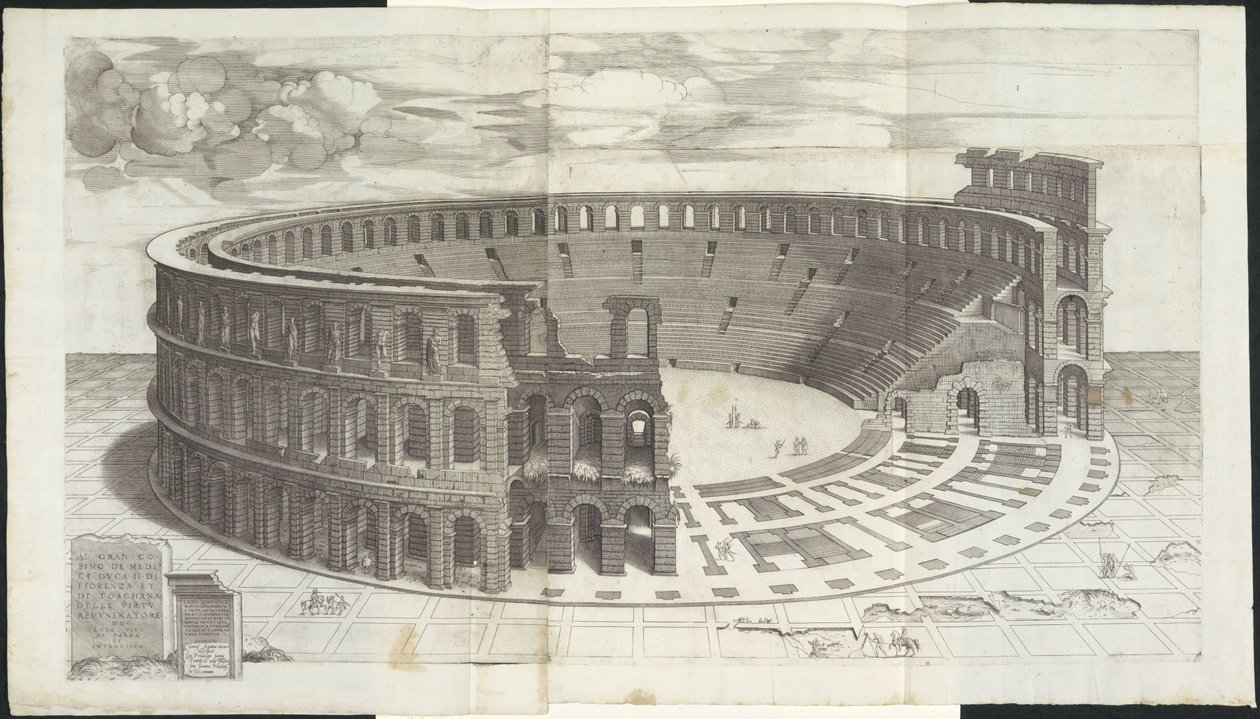 Arena af Verona Mirror of Roman Magnificence (serietitel) af Enea Vico