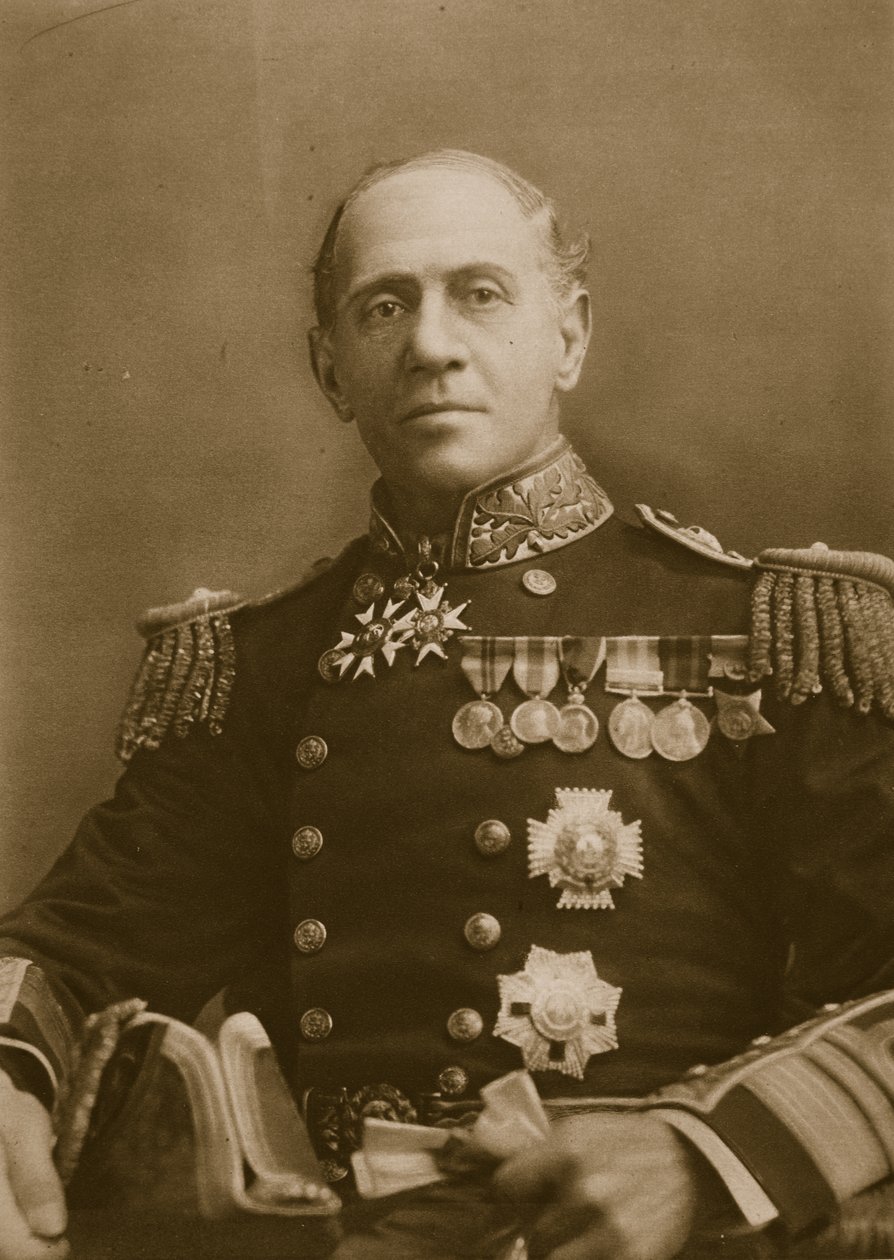 Admiral Sir Cecil Burney, K.C.B., G.C.M.G., næstkommanderende for den store flåde, 1914-19 af English Photographer