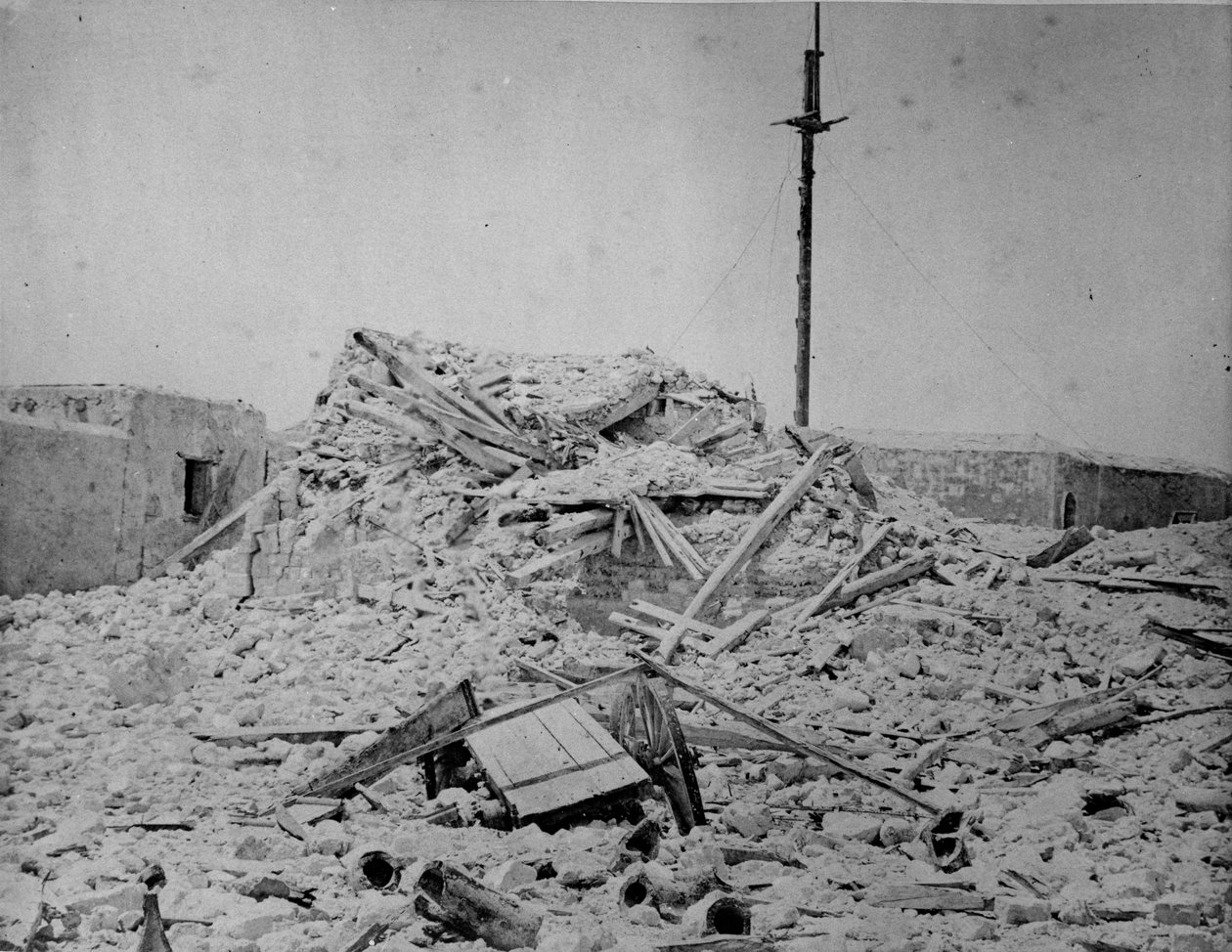 Eksplosion - Fort Adda, Alexandria, 1882 af English Photographer