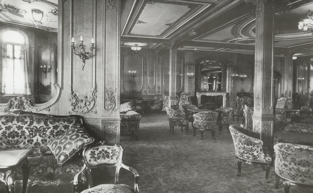 First Class Lounge, RMS Titanic, 4. januar 1912 af English Photographer