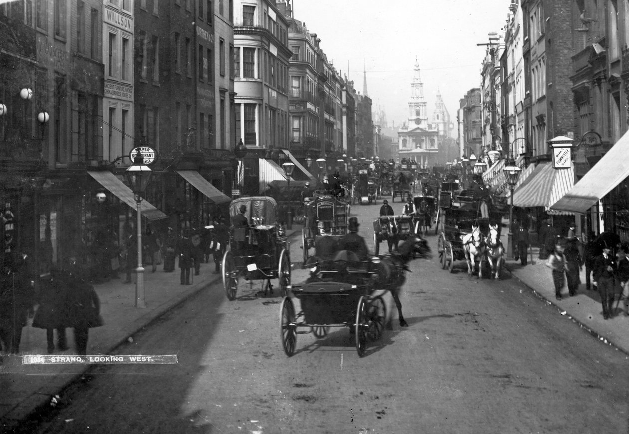 Kigger mod øst ned ad Stranden, ca. 1890 (fotografi) af English Photographer
