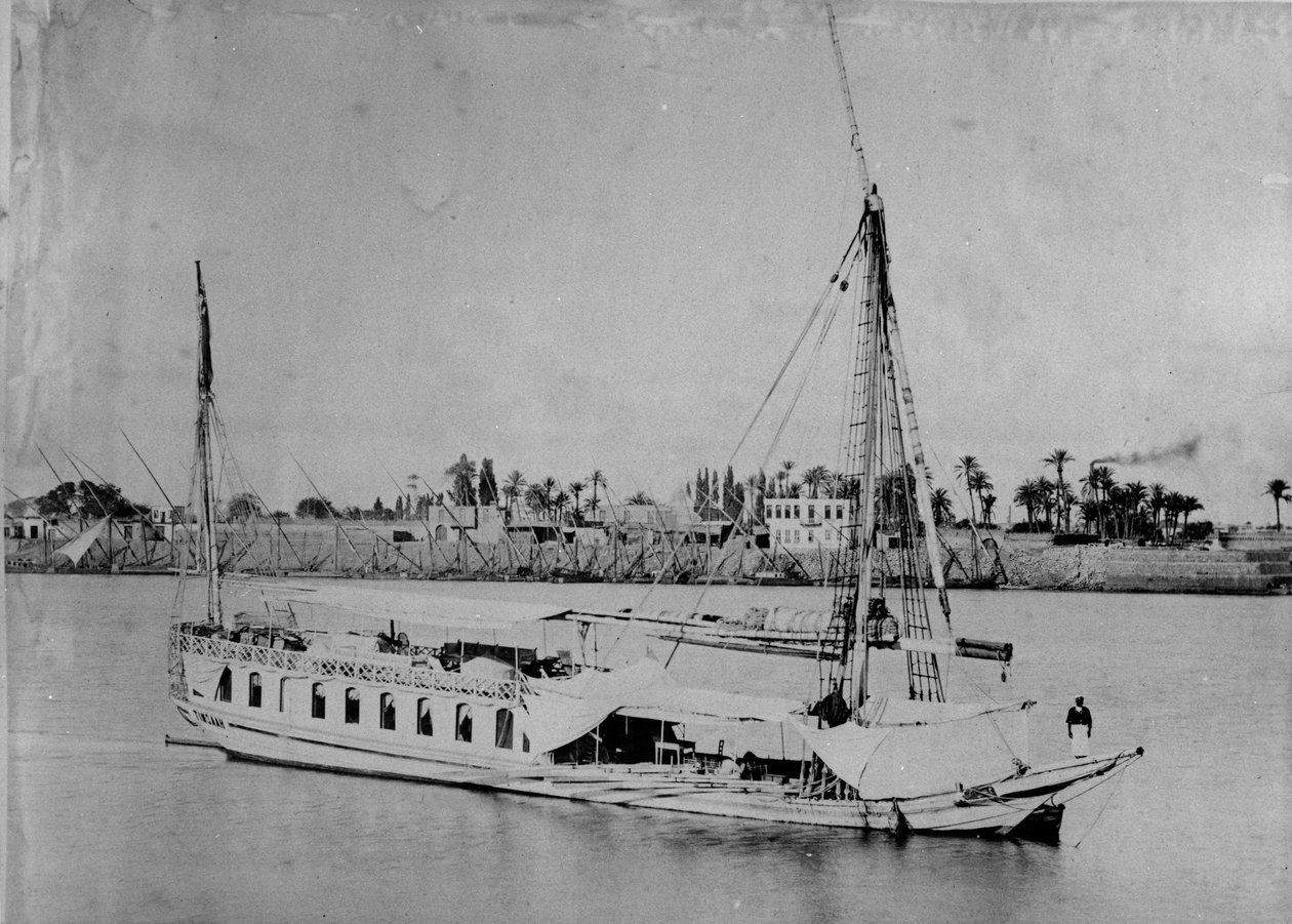 Nilbåd, ca. 1880-3 af English Photographer