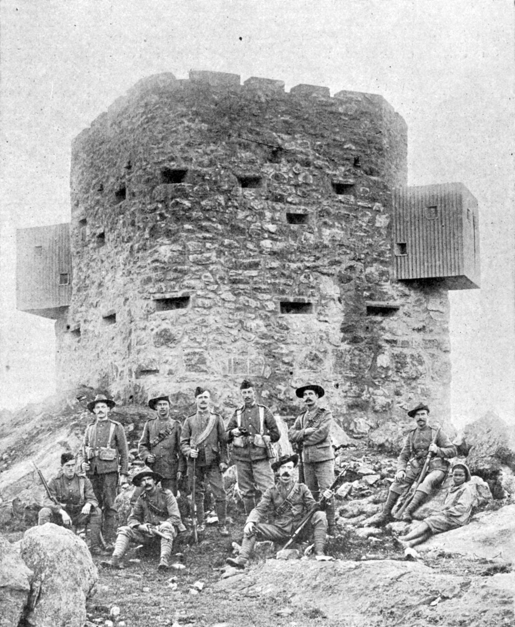 Et af de nye blokhusforter, der nu opføres i Transvaal- og Orange River-kolonierne, Sydafrika, illustration fra Kongen, 25. maj 1901 af English Photographer