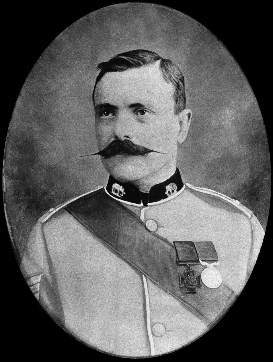 Portræt af Sargent J. Danagher, Connaught Rangers, 1890 af English Photographer
