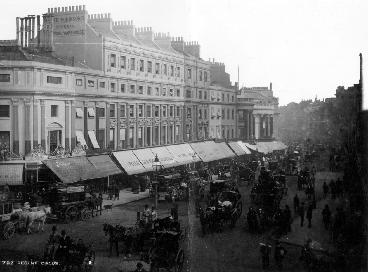 Regent Circus, London, ca. 1890 af English Photographer