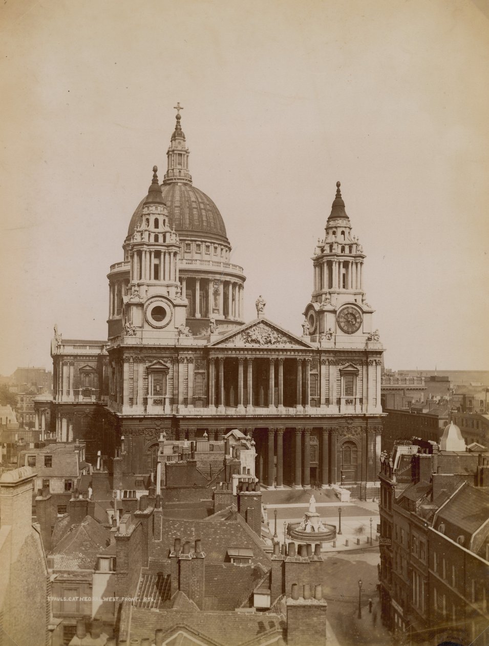 St Pauls Cathedral, London, begyndelsen af det 20. århundrede af English Photographer