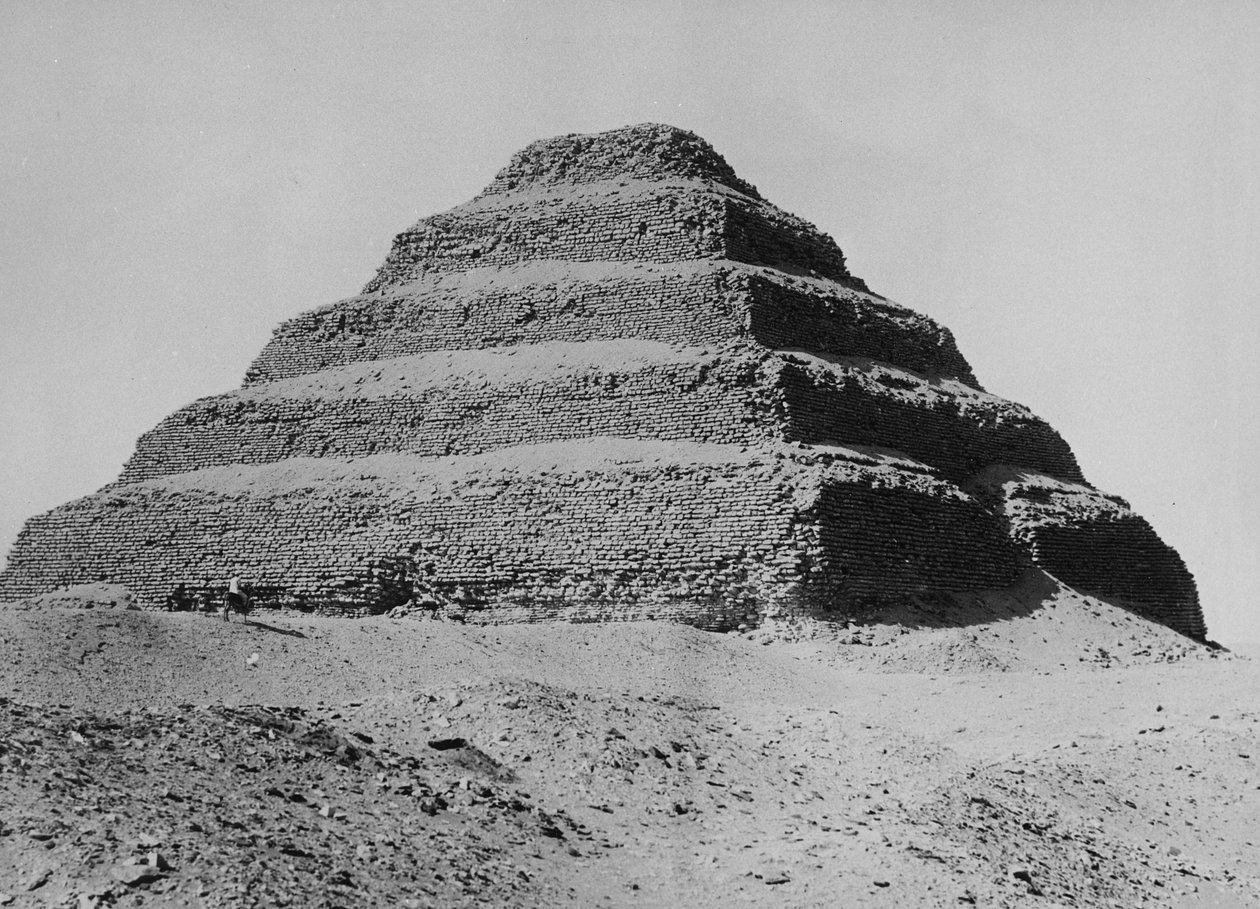 Pyramiden i Sakkara, ca. 1904-05 af English Photographer