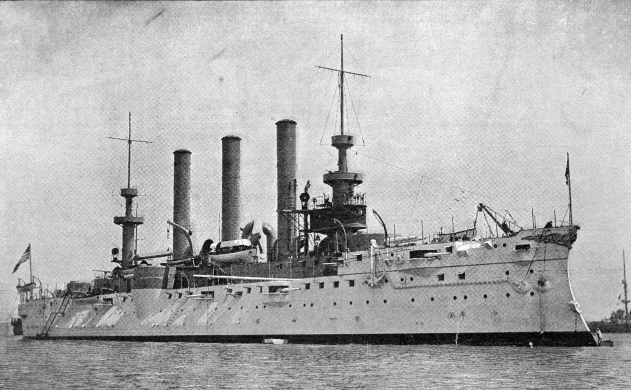 Det amerikanske slagskib Brooklyn, som bragte Lord Pauncefote-rester til England, illustration fra The Graphic, 19. juli 1902 af English Photographer