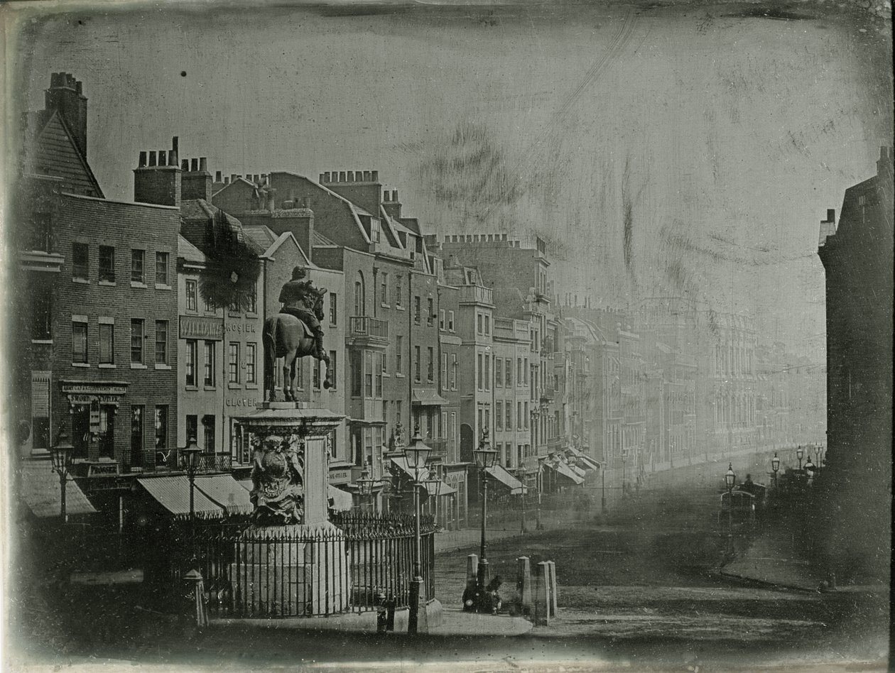 Whitehall og statuen af kong Charles I (1600-49), London, ca. 1852 af English Photographer