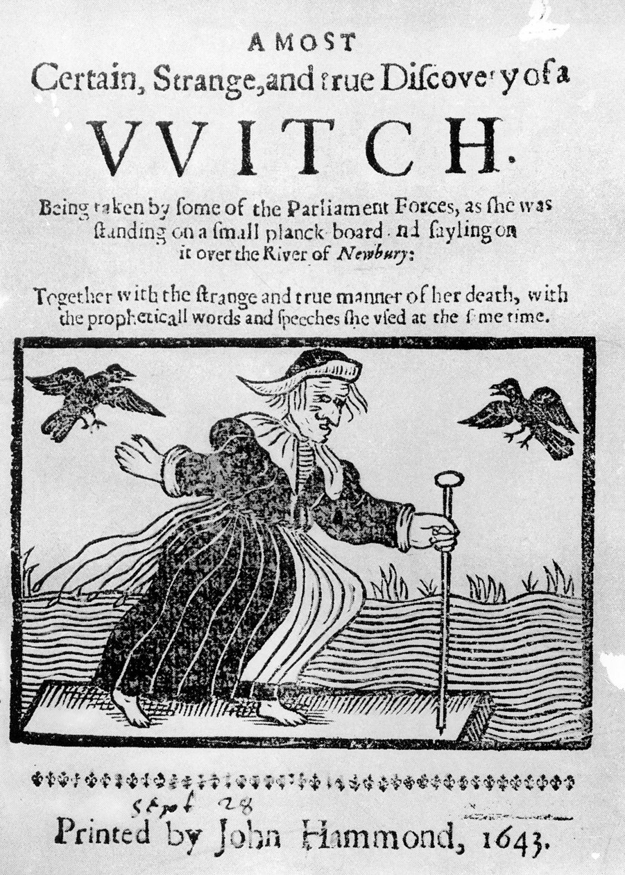 En mest sikker, mærkelig og sand opdagelse af en heks, 1643 af English School
