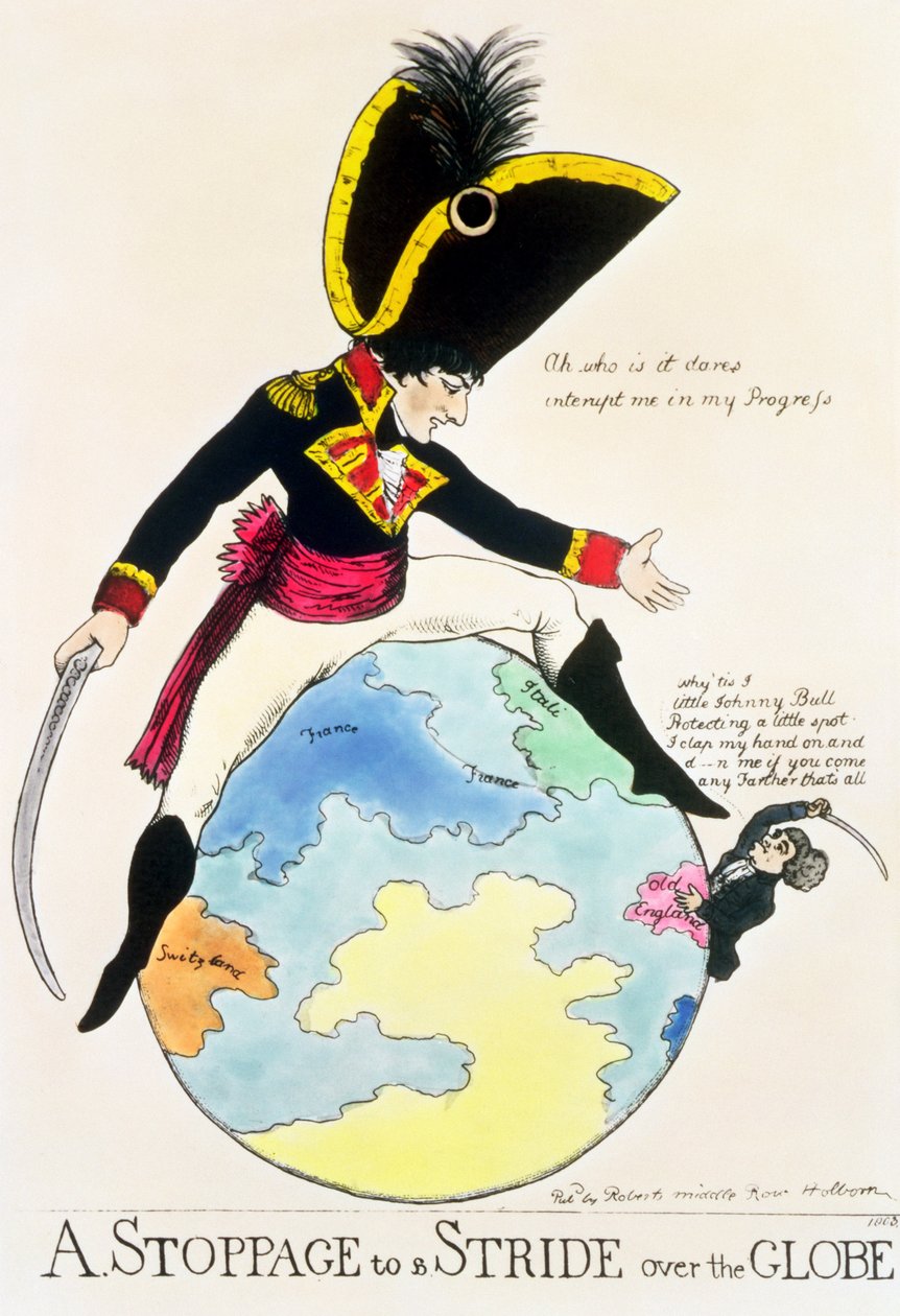 Et stop for et skridt over kloden, 1803 af English School