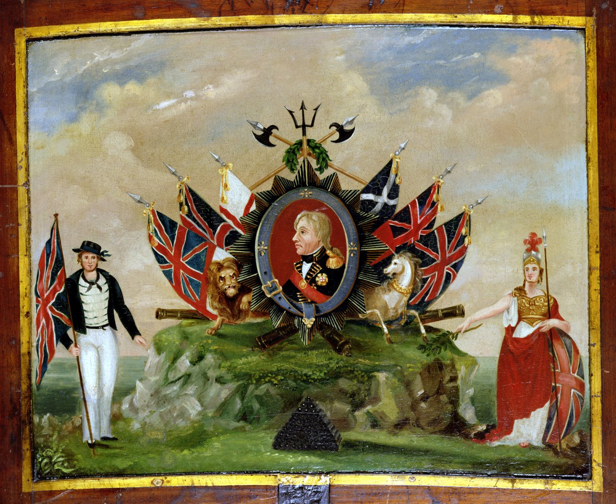 En hyldest til Nelson (1758-1805) c.1820 af English School