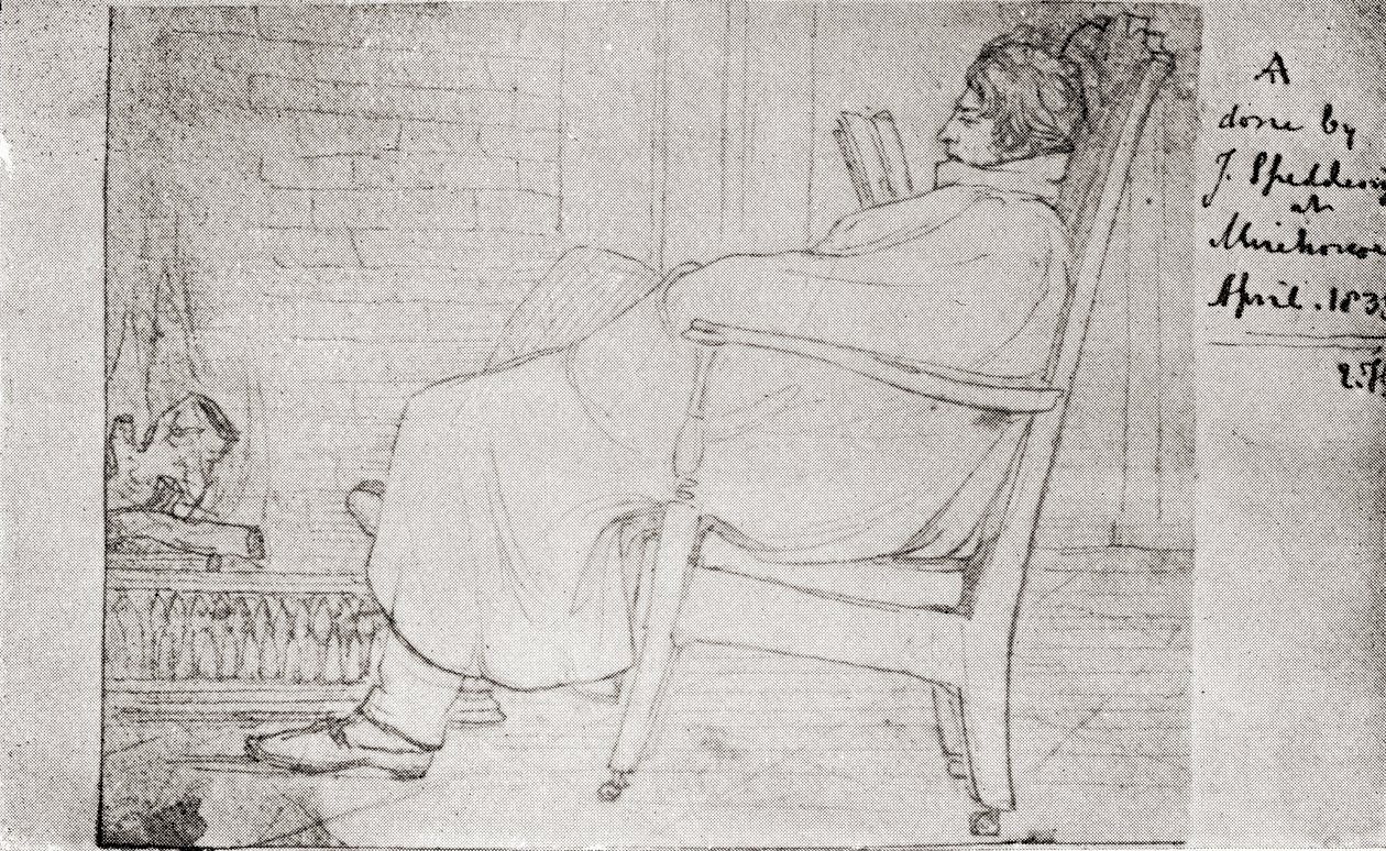 Alfred Lord Tennyson (1809-92) af English School