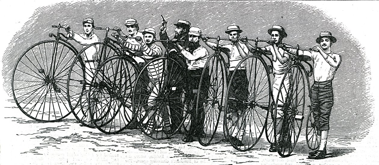 Cykelløb fra Bath til London - The Start, illustration fra 