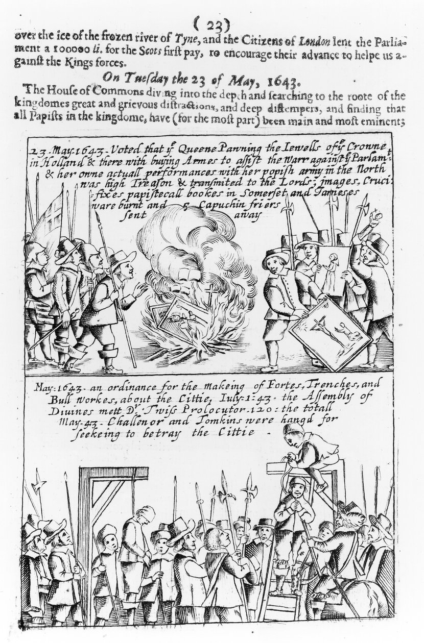 Kronik om væsentlige begivenheder under den engelske borgerkrig, 1646 af English School