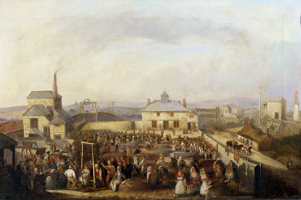 Cornish minedrift scene af English School