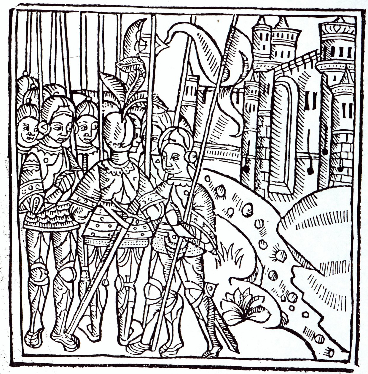 Crusaders, trykt af Wynkyn de Worde (d.1534) af English School