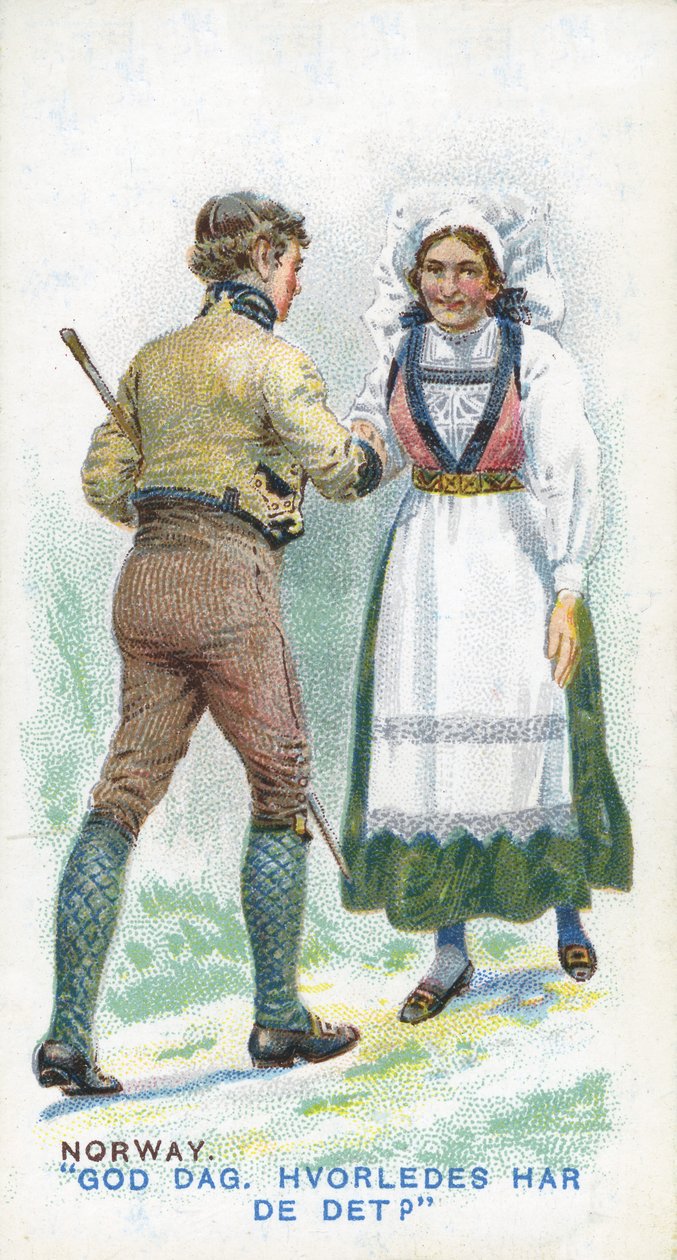 Sædvanlig hilsen i Norge, 1907 af English School