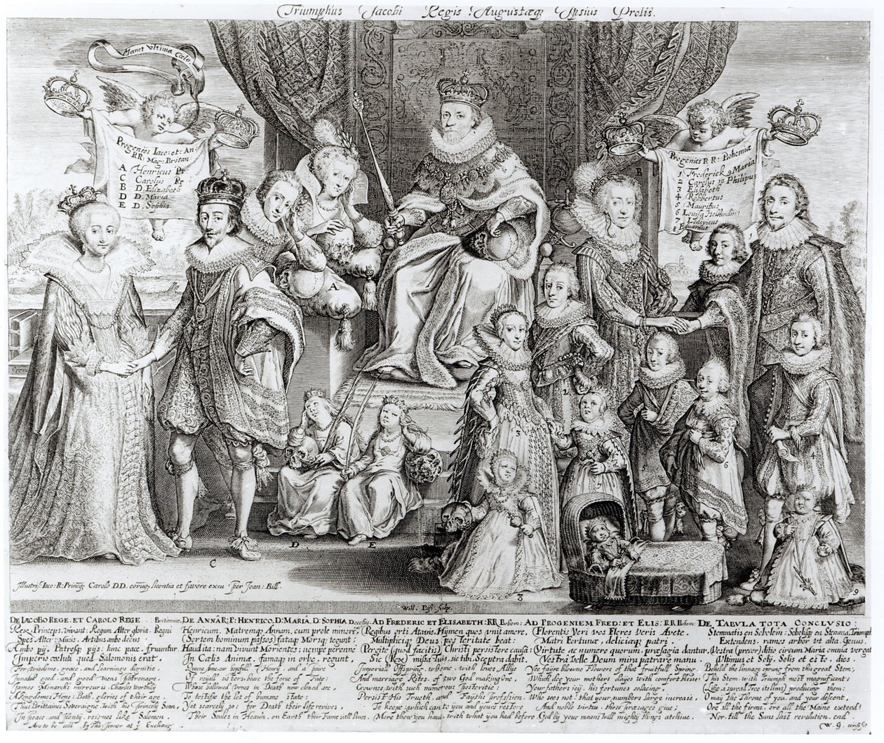 Familieportræt af James I af England af English School