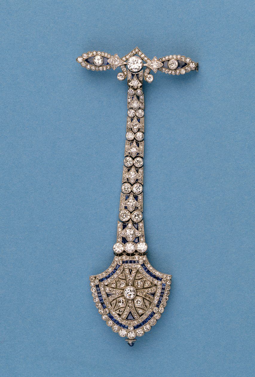 Fob-ur (safir og diamant) af English School