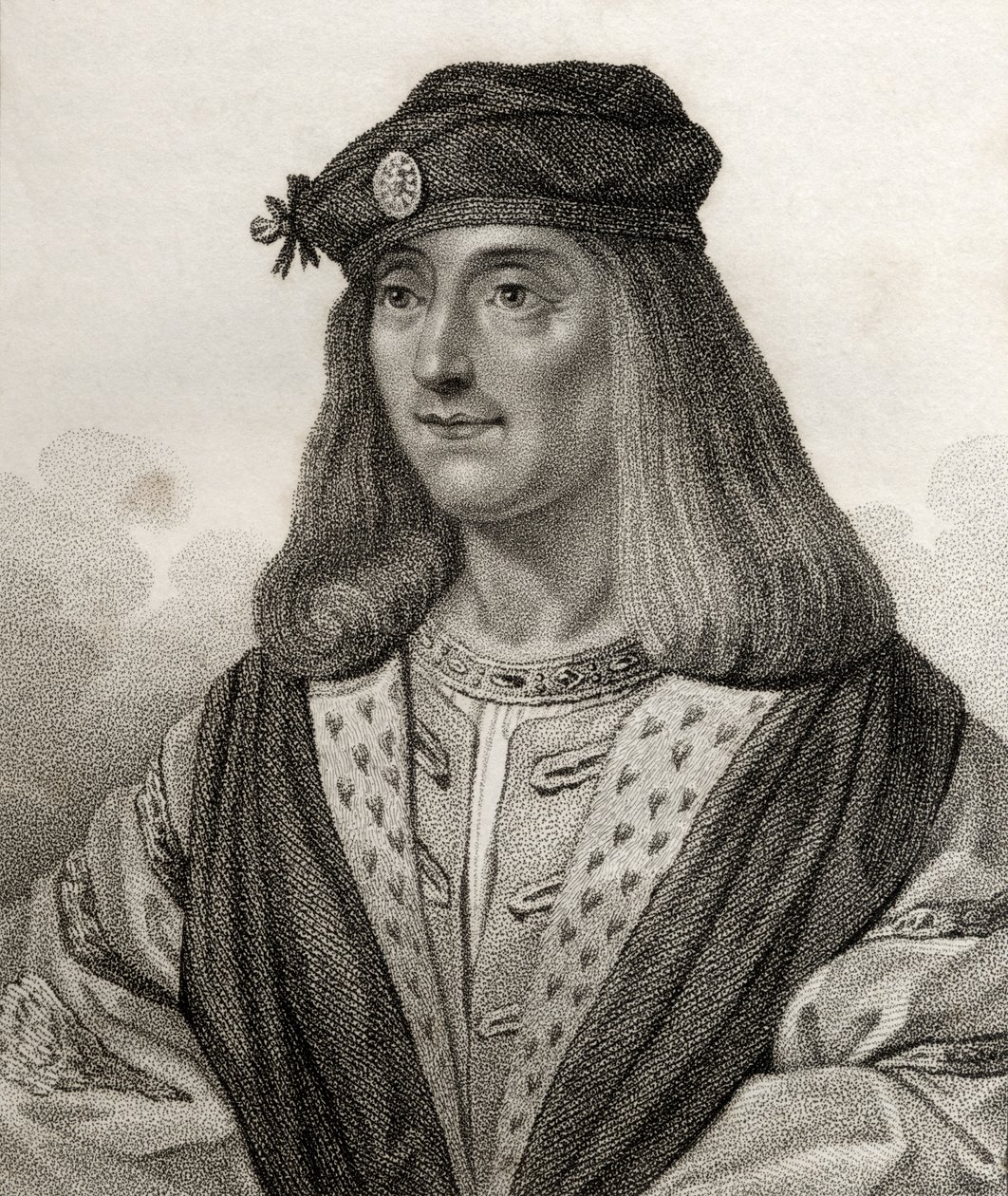 James IV, konge af Skotland, graveret af Geremia, illustration fra 