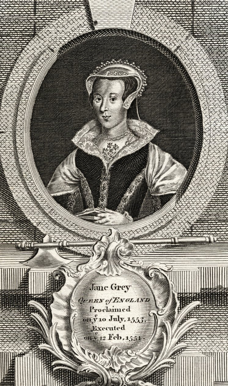 Lady Jane Gray (1537-54) af English School