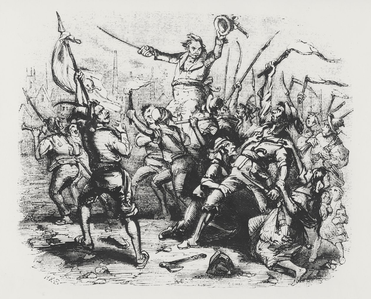 Luddite Rioters af English School