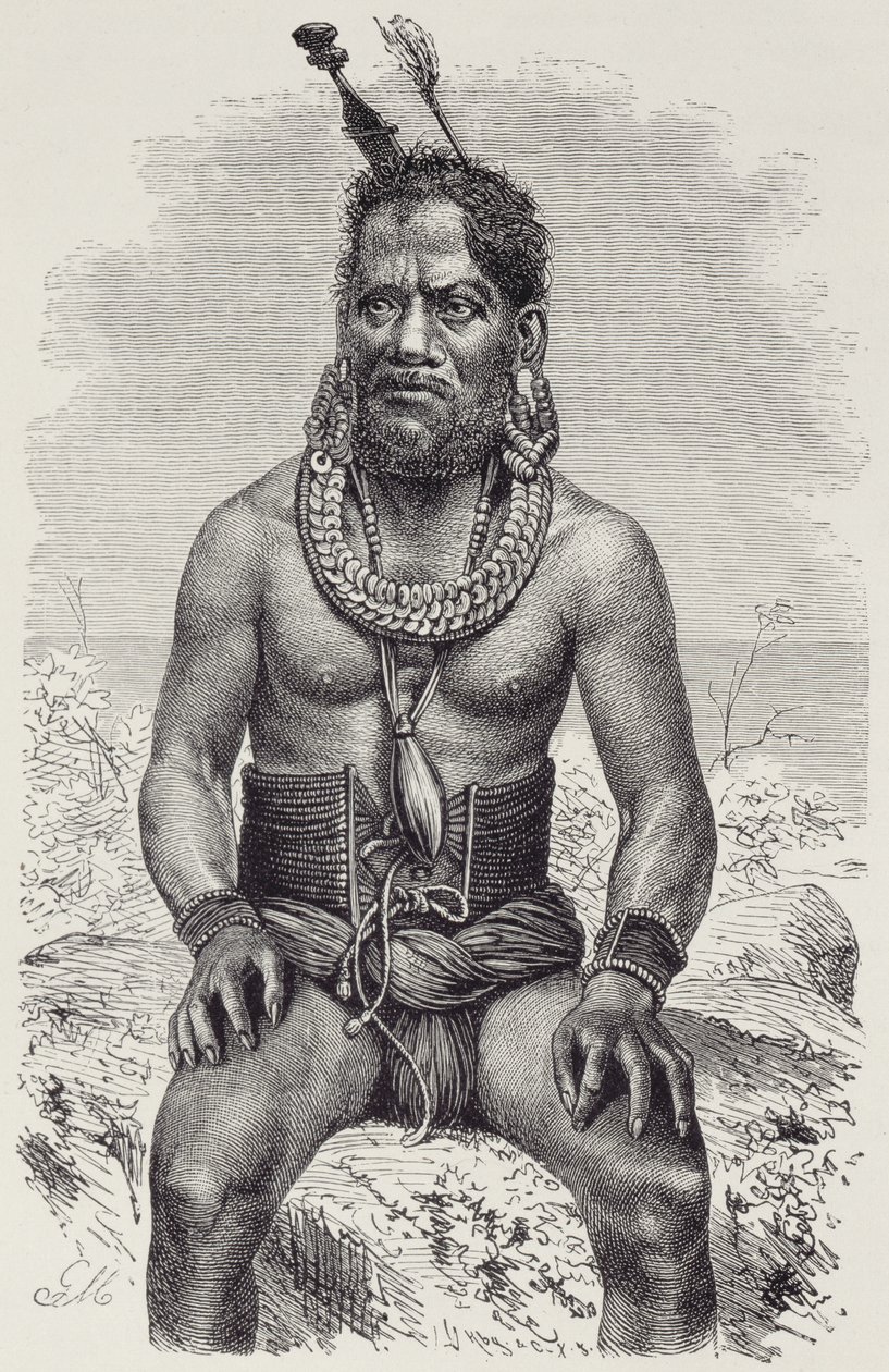 Man of the Ruk Islands, fra The History of Mankind, Vol.1, af Prof, Friedrich Ratzel, 1896 af English School