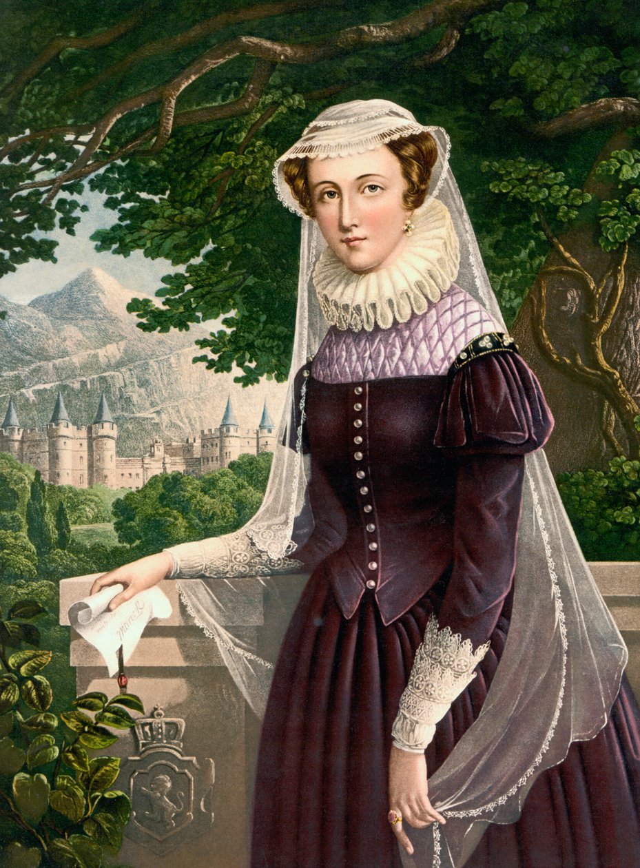 Mary Queen of Scots, efter et tryk fra det 19. århundrede af English School