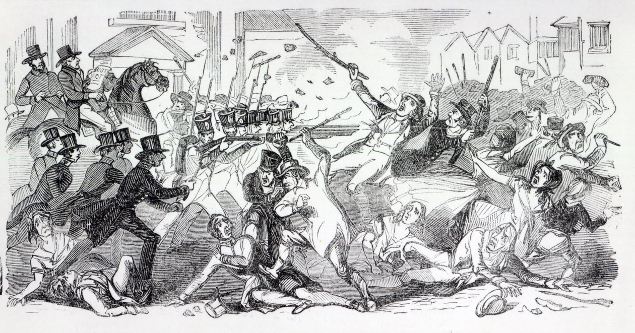 Plug Plot Riot i Preston, illustration fra 