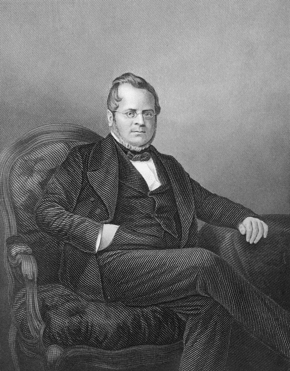 Portræt af grev Camillo Berso af Cavour af English School