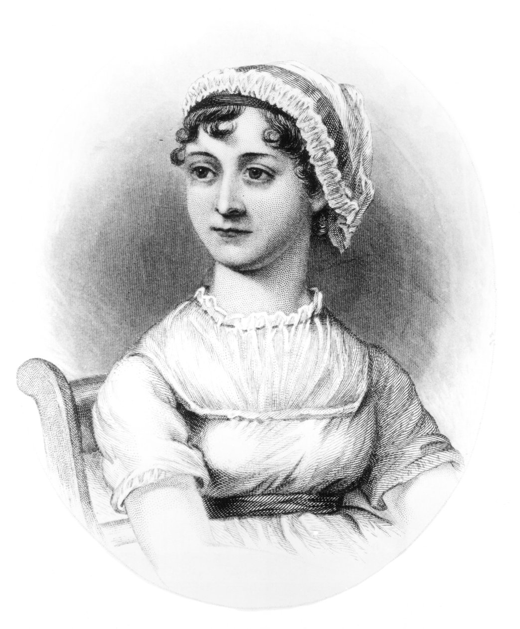 Portræt af Jane Austen (1775-1817) af English School