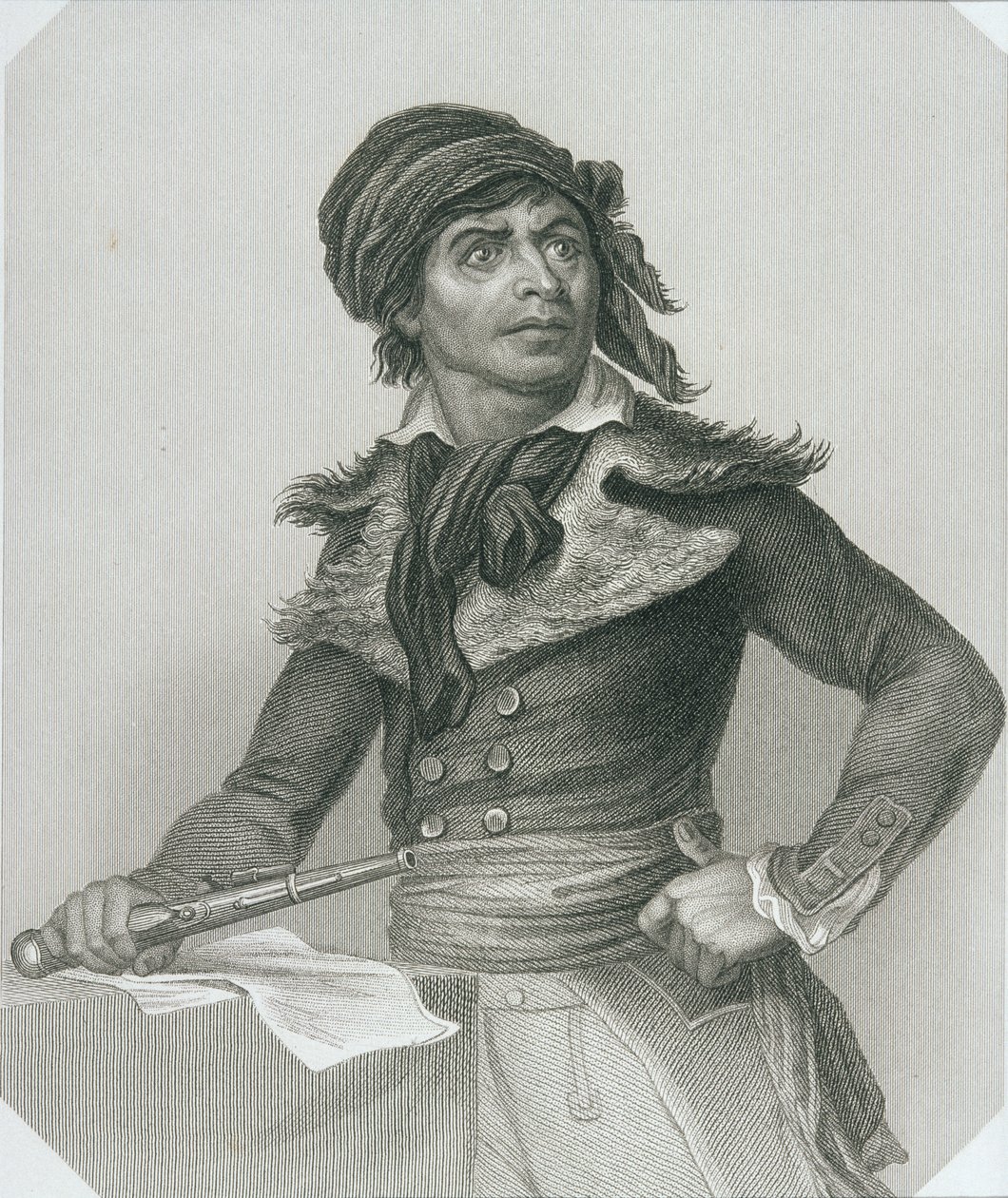 Portræt af Jean-Paul Marat (1743-93) af English School