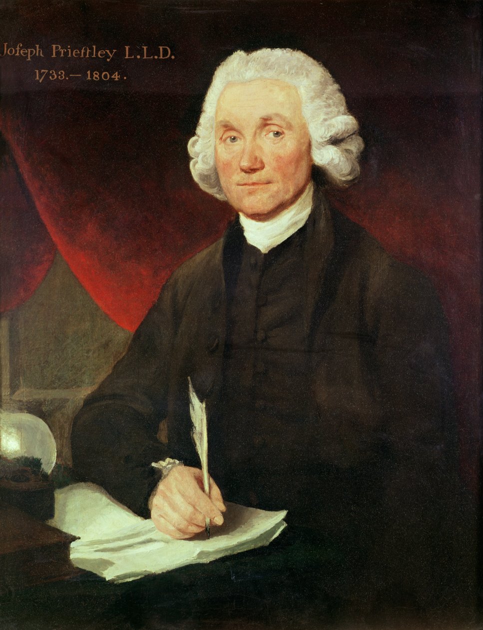 Portræt af Joseph Priestley (1733-1804) af English School