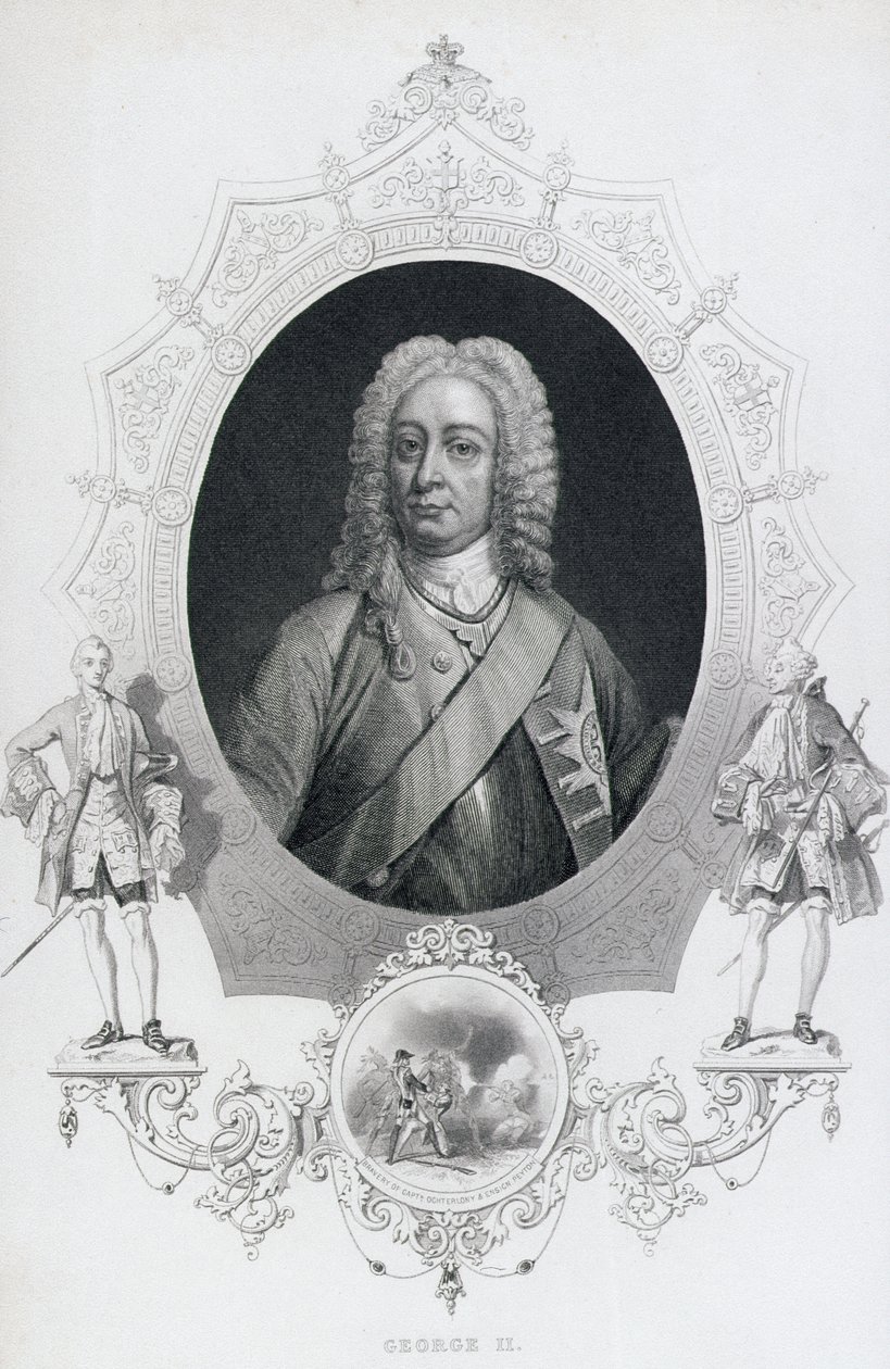 Portræt af kong George II (1683-1760) af English School