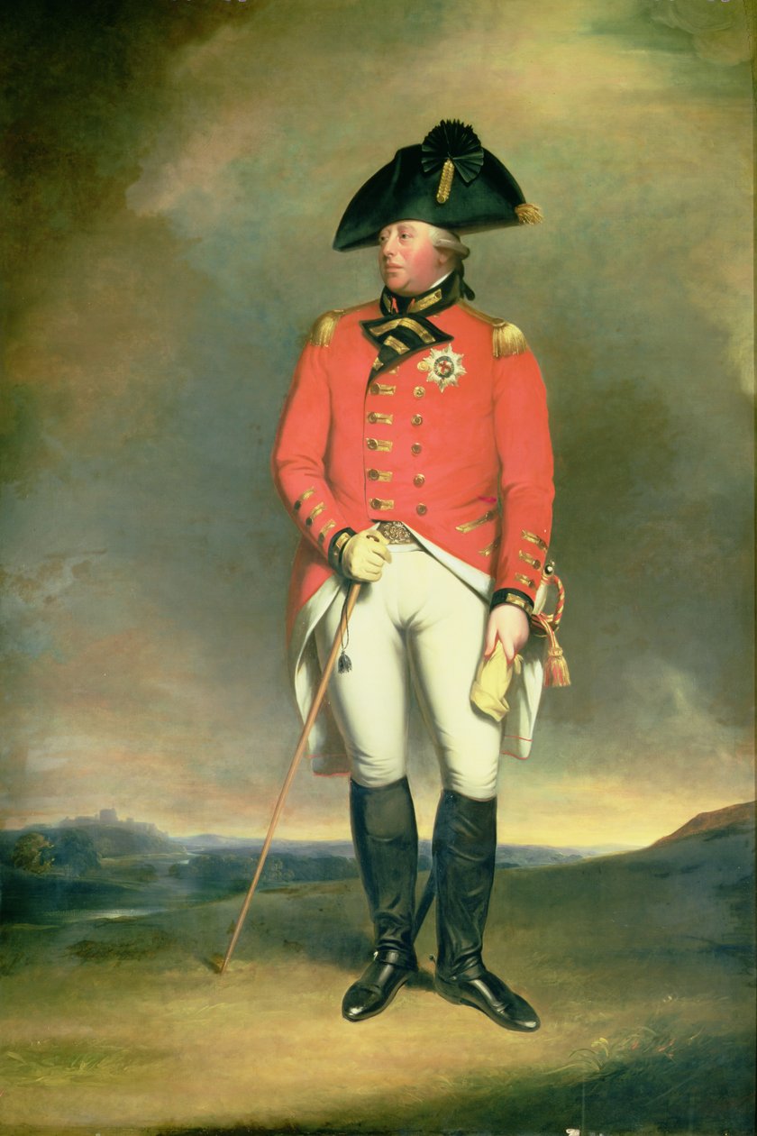 Portræt af kong George III (1738-1820) kopi af et maleri af William Robinson (1799-1839) 1831 af English School