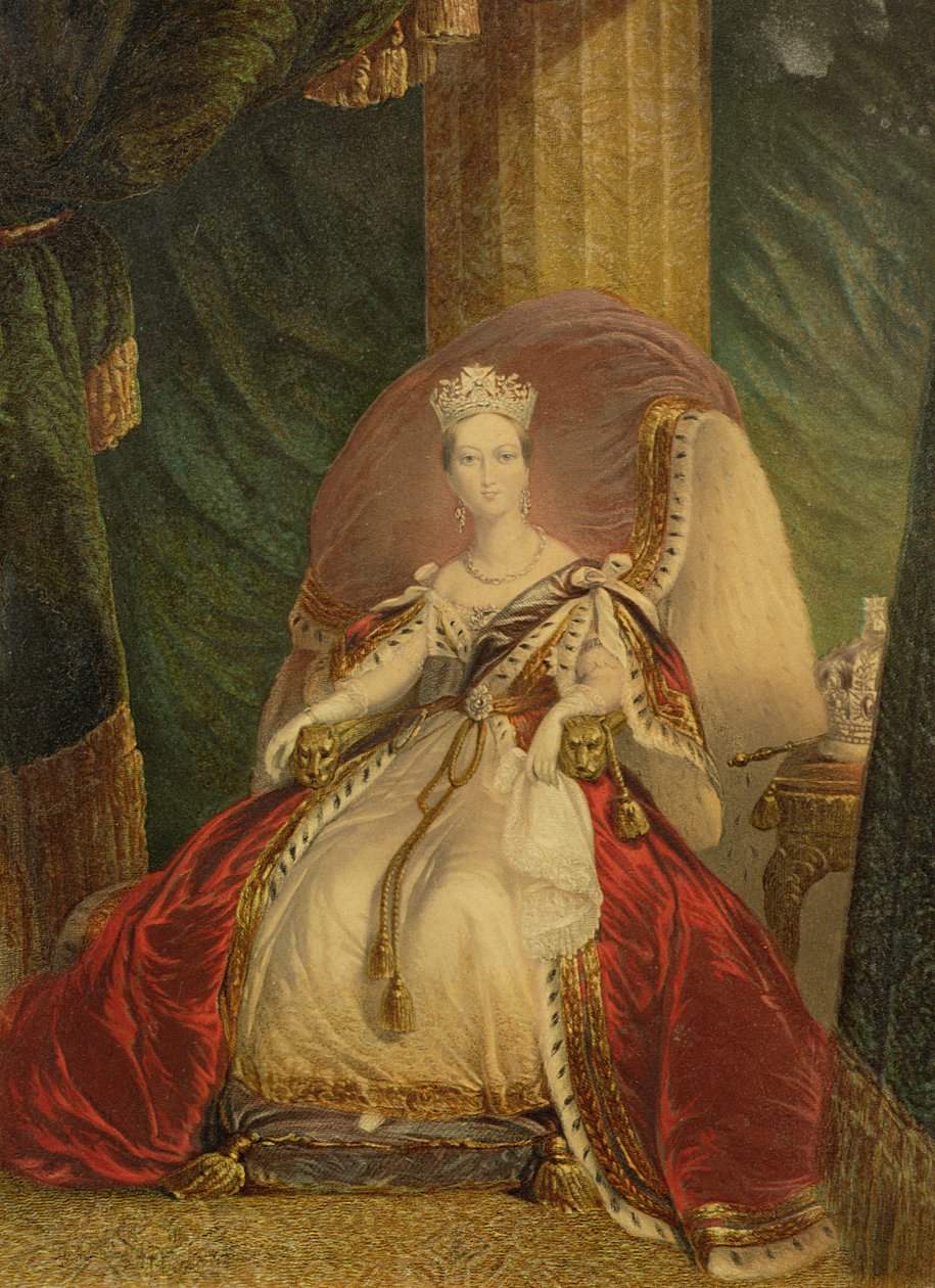 Portræt af dronning Victoria (1819-1901) af English School