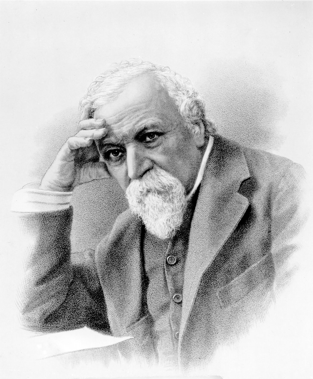 Portræt af Robert Browning af English School