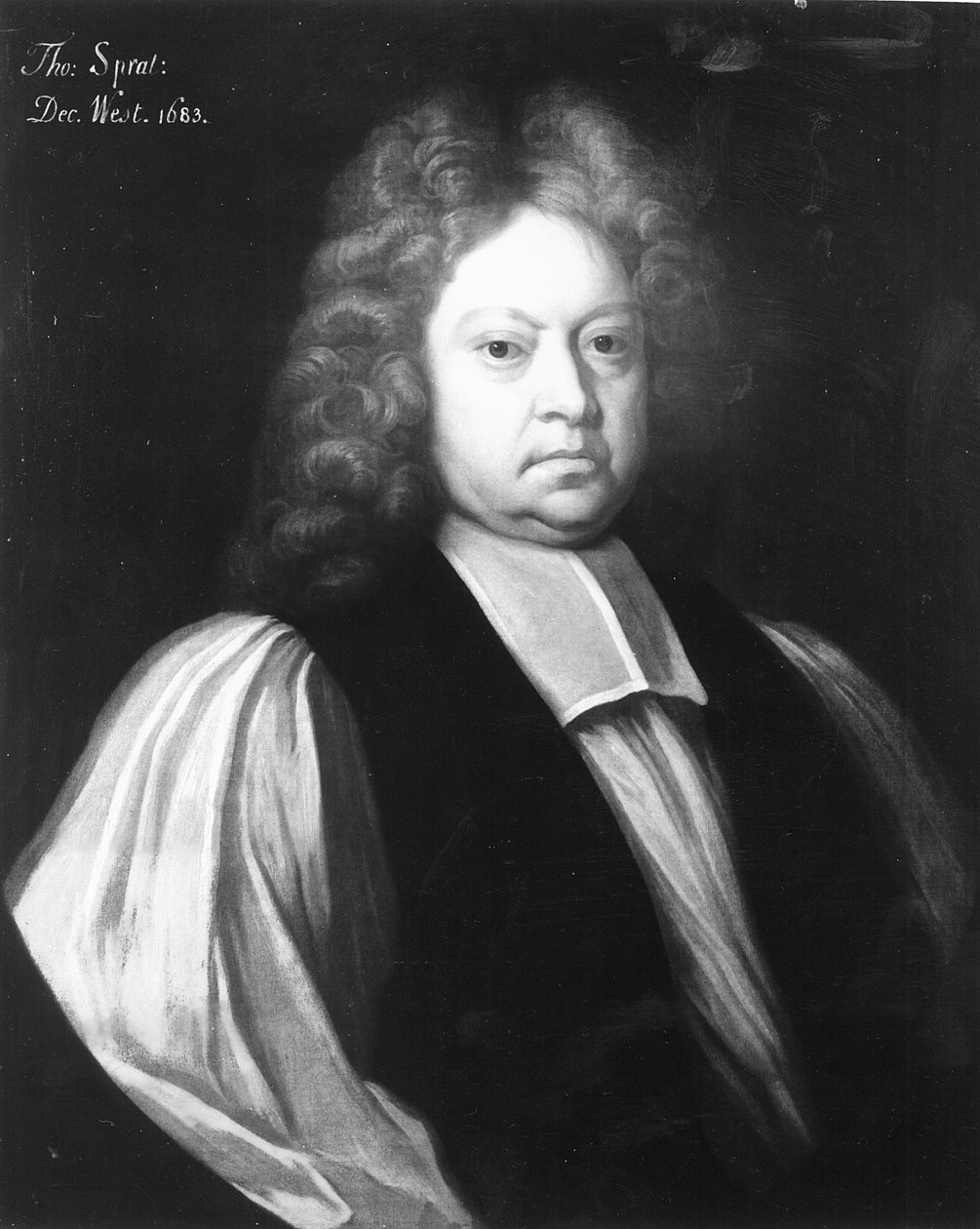 Portræt af Thomas Sprat (1635-1713), biskop af Rochester og dekan af Westminster, dec 1683 af English School