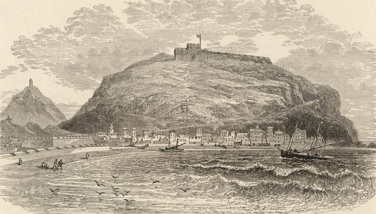 San Sebastian, Spanien, illustration fra 