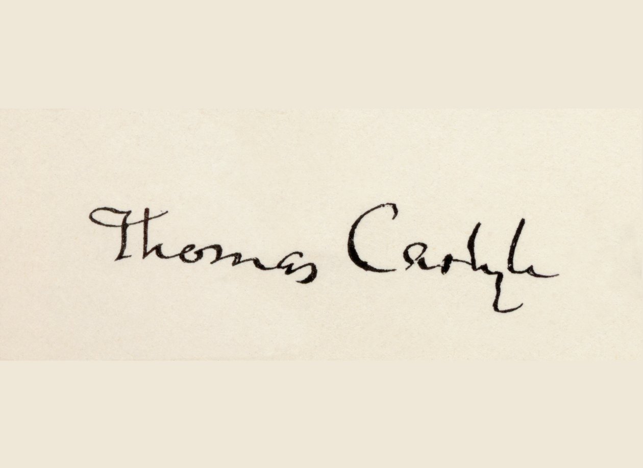 Signatur af Thomas Carlyle af English School