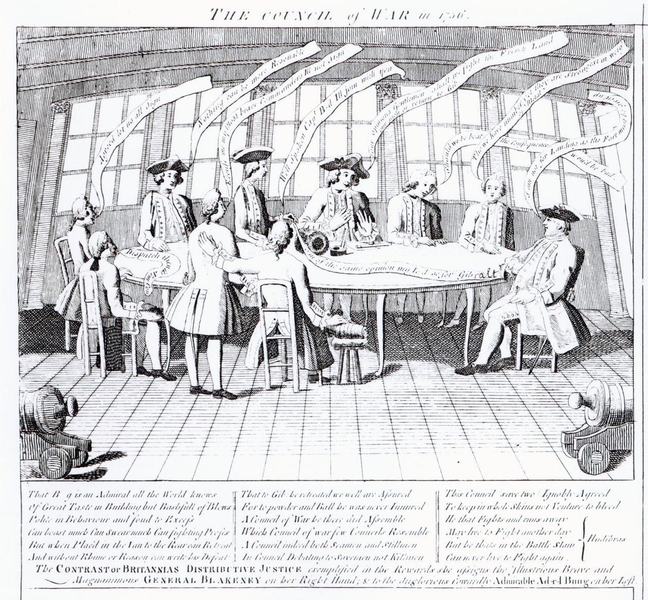 Krigsrådet i 1756 af English School
