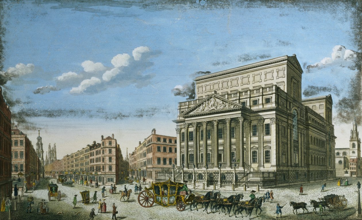 Lord Mayors Mansion House, London, ca. 1753 af English School