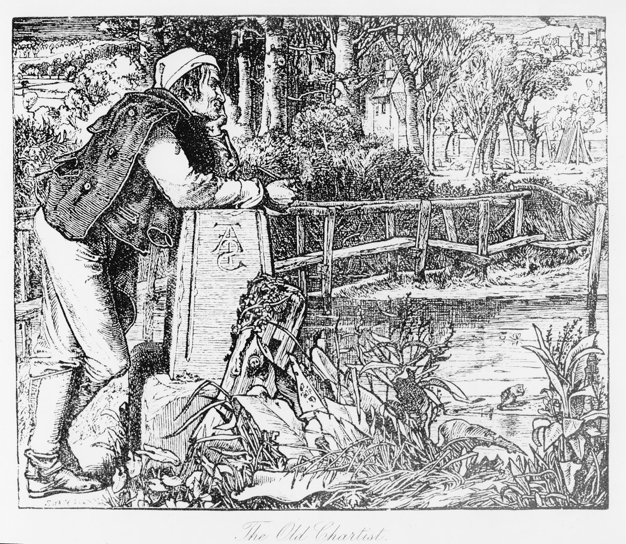 The Old Chartist, indgraveret af Sandys, 1909 af English School