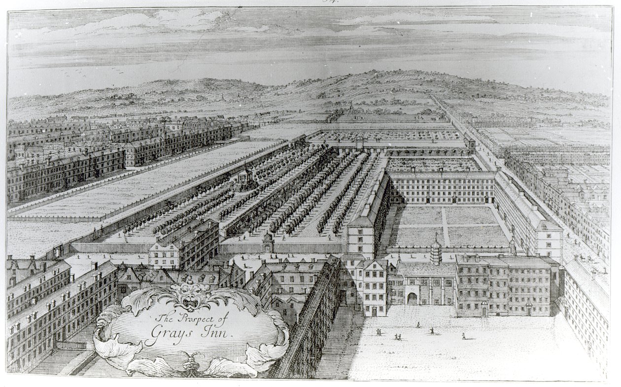 The Prospect of Grays Inn, 1720 af English School