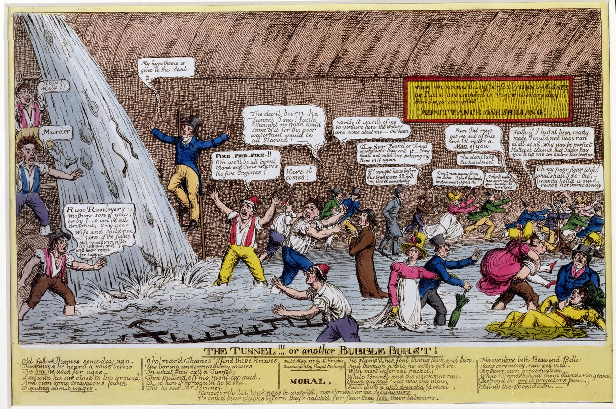 Tunnelen!!! eller en anden Bubble Burst!, 1827 af English School
