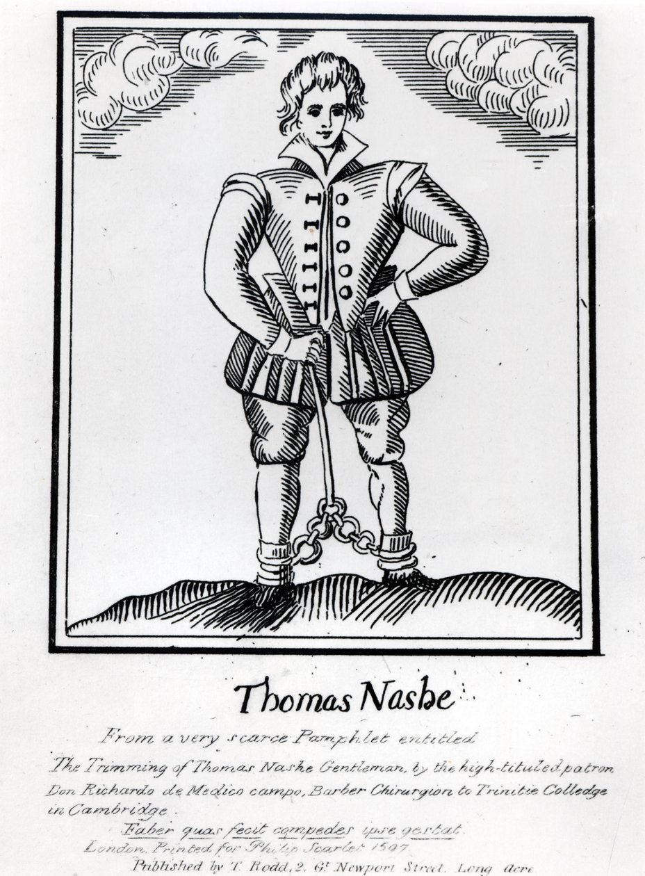 Thomas Nashe (1567-c.1601), fra en pamflet, pub. i 1597 af English School