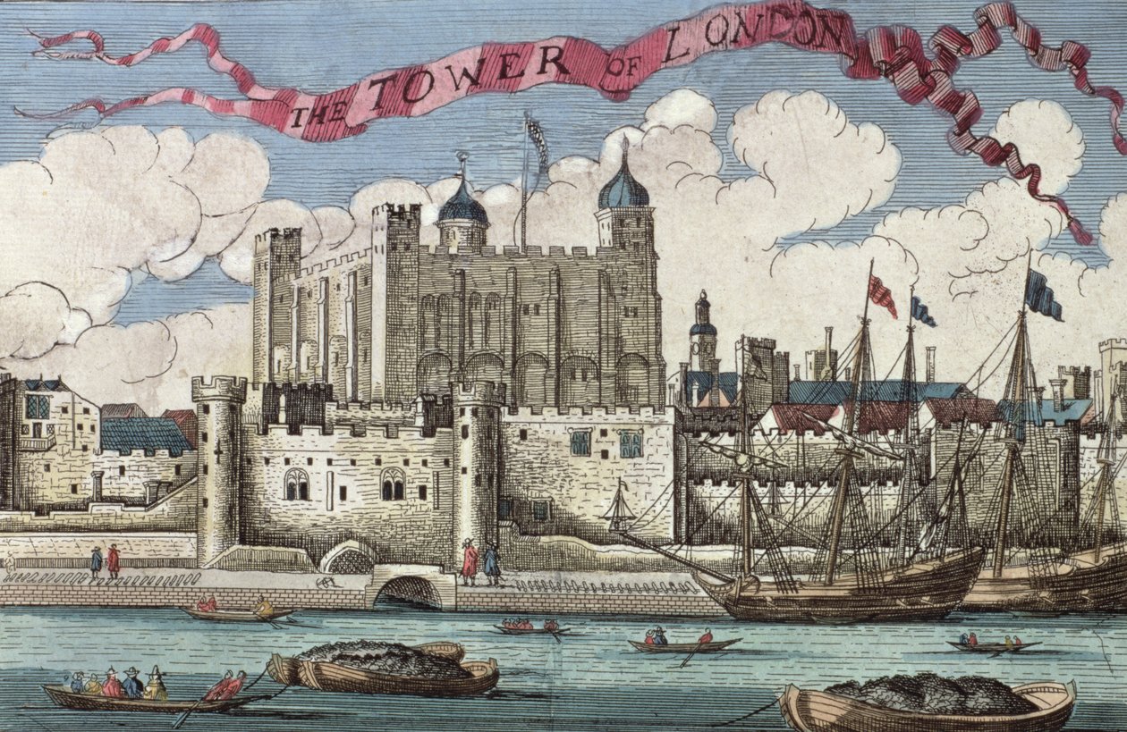 Tower of London set fra Themsen, fra 