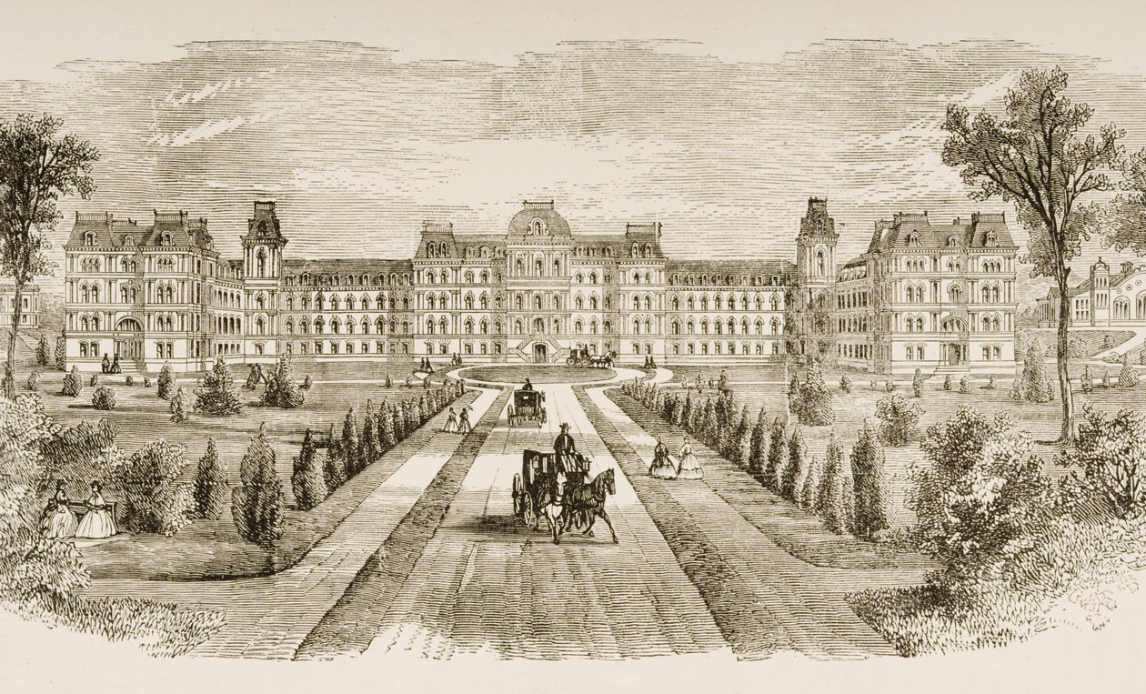 Vassar College, Poughkeepsie, New York State, ca. 1870, fra 